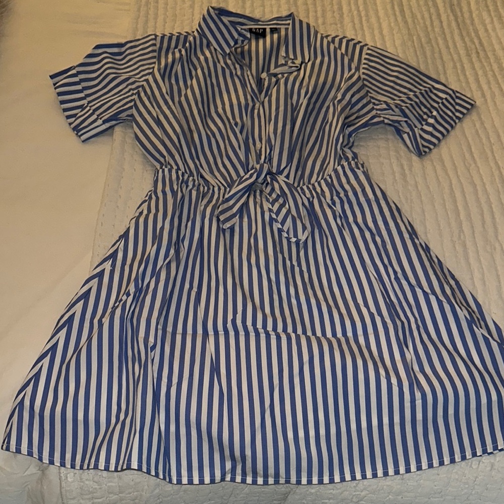 GAP Blue and White Striped dress